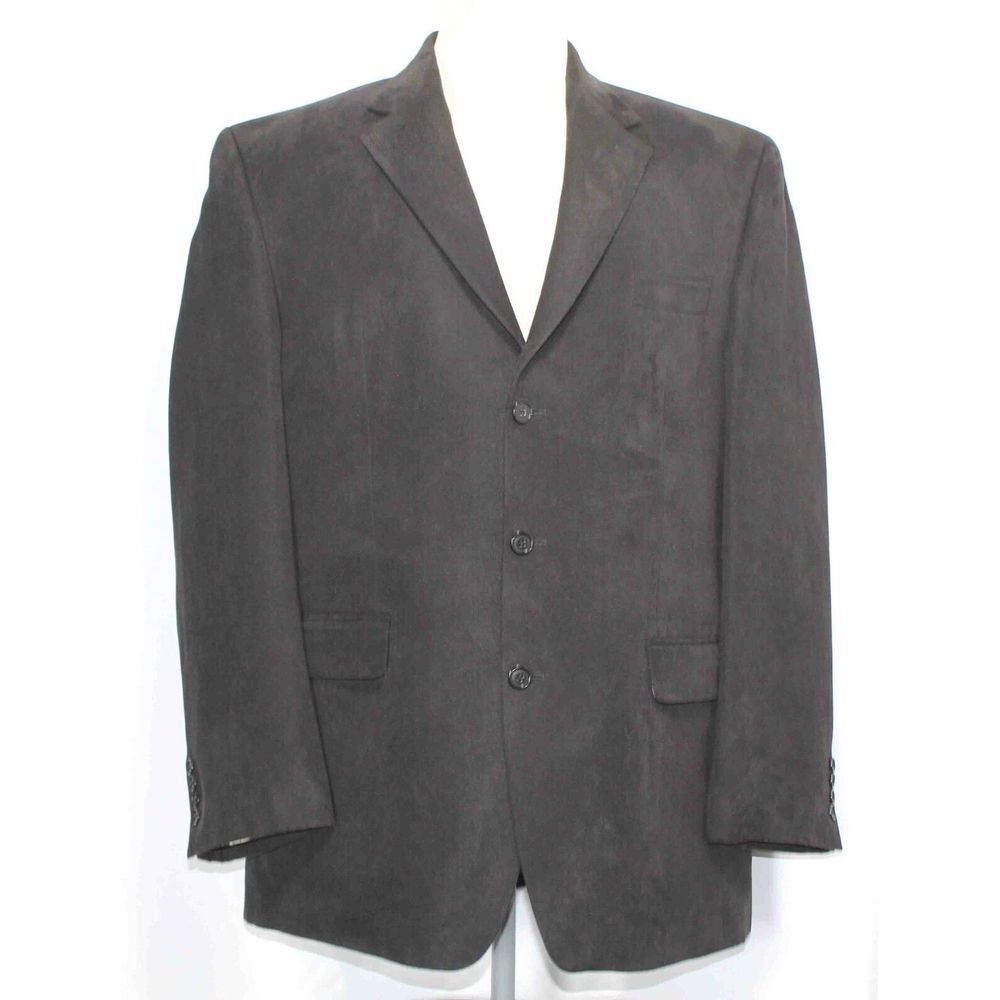 Ralph Lauren Blue Label Dark‎ Brown Blazer Sport Coat Mens Size 46 Long